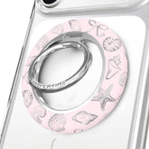 Pink Coastal Seashells MagSafe Grip Ring