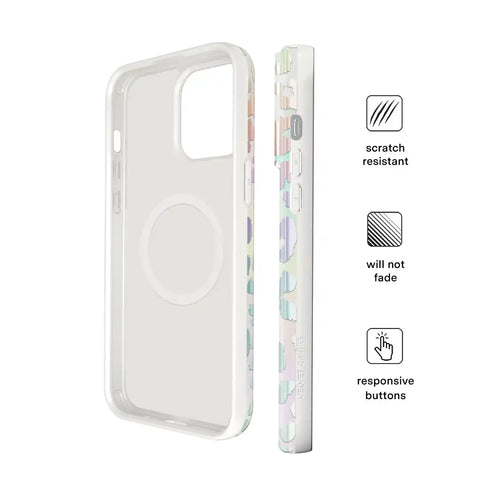 White Opal Leopard iPhone Case