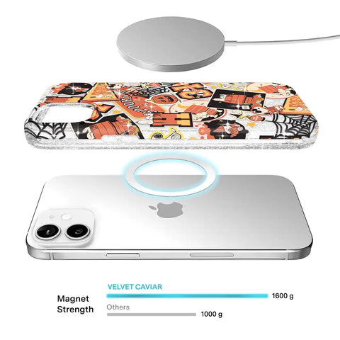 Snoopy Halloween Varsity Glitter iPhone Case