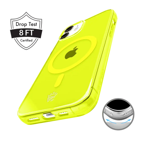 Neon Yellow Clear iPhone Case