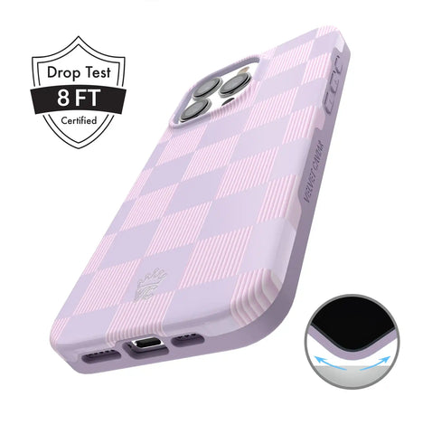 Lilac Vibe Checkered iPhone Case