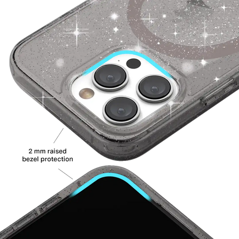Grey Stardust Glitter iPhone Case