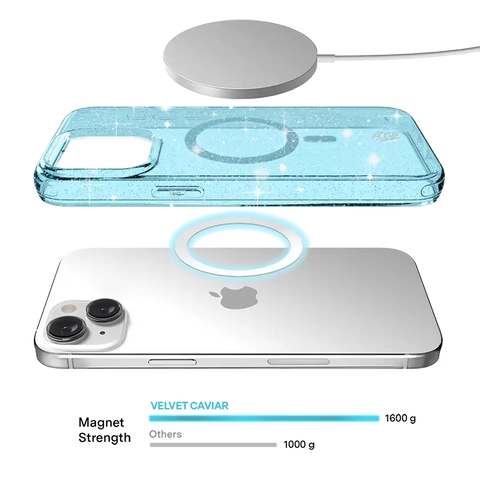 Blue Stardust Glitter iPhone Case