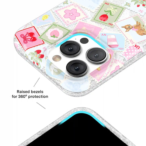 Spring Whimsy Stamps Glitter iPhone Case