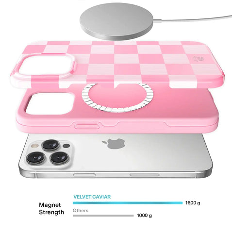 Pink Vibe Checkered iPhone Case