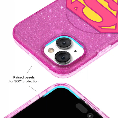 Supergirl Stardust Glitter iPhone Case