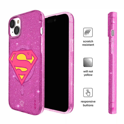 Supergirl Stardust Glitter iPhone Case