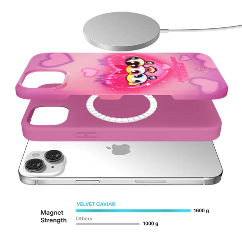 The Powerpuff Girls Airbrush Hearts iPhone Case