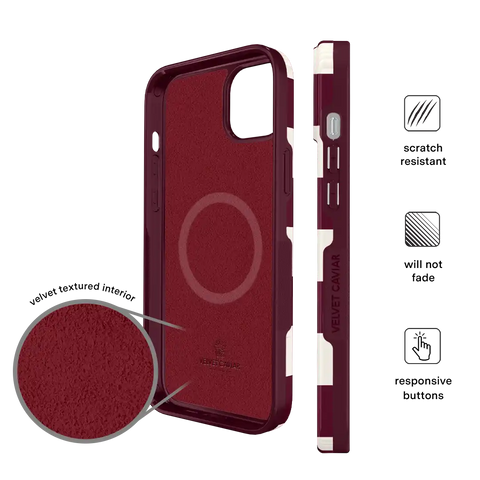 Burgundy Vibe Check iPhone Case