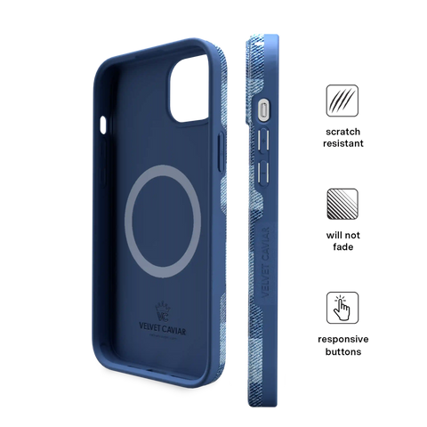 Denim Vibe Checkered iPhone Case