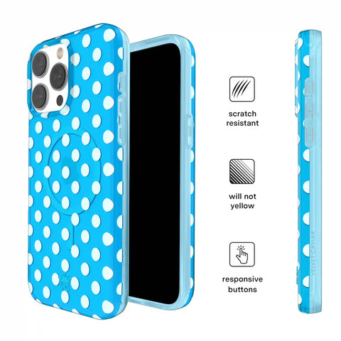Aquamarine Polka Dot iPhone Case