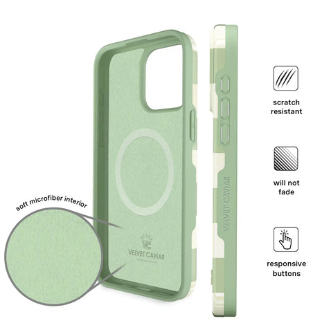 Pistachio Vibe Checkered iPhone Case