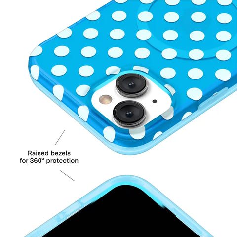 Aquamarine Polka Dot iPhone Case
