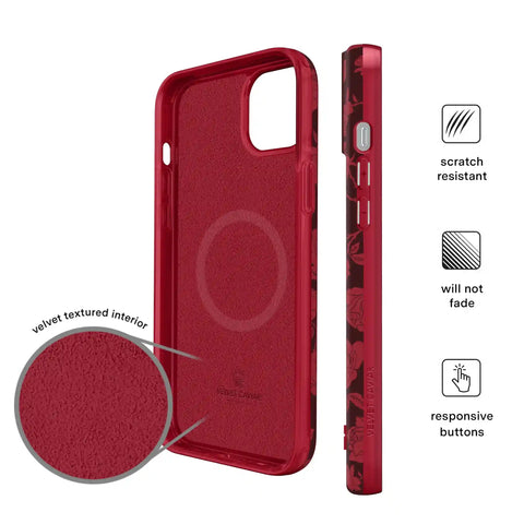 Dark Cherry Floral iPhone Case