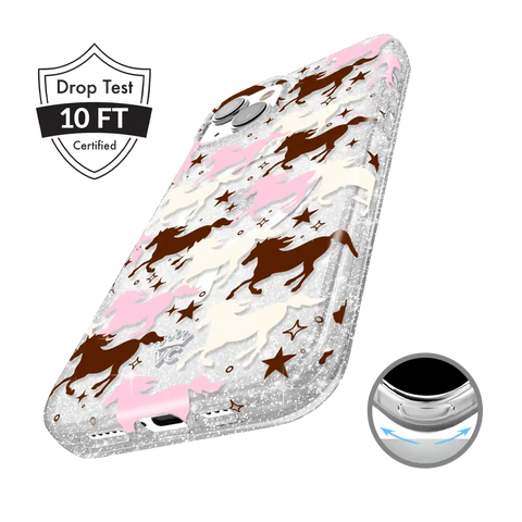 Pink Pony Glitter iPhone Case