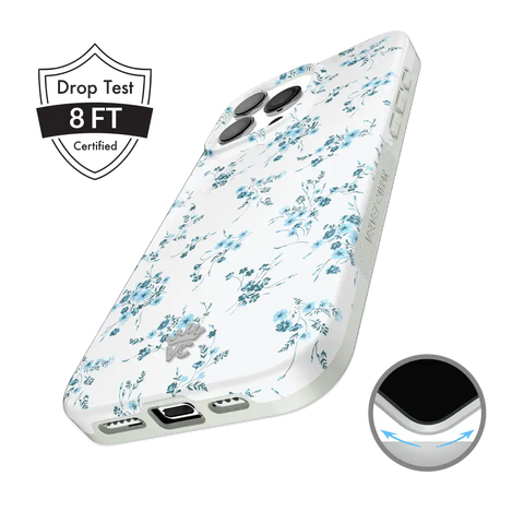 French Blue Floral iPhone Case