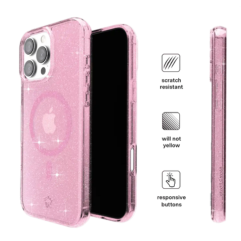 Pink Stardust Glitter iPhone Case