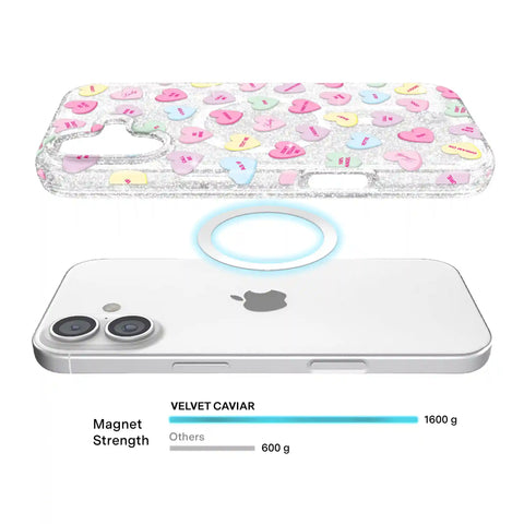 Sweet Hearts Glitter iPhone Case