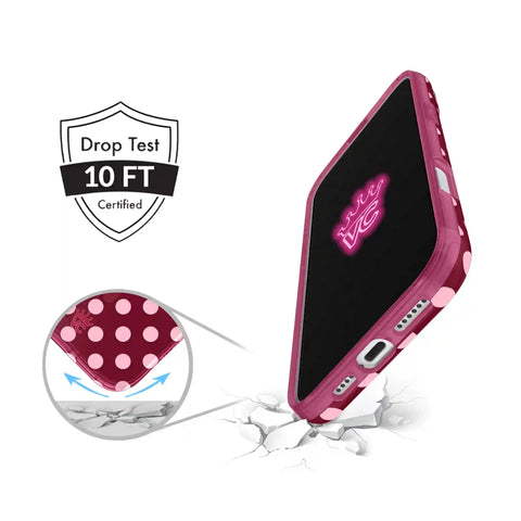 Raspberry Polka Dot iPhone Case