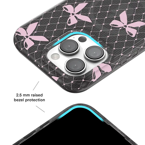 Lacy Pink Bows iPhone Case