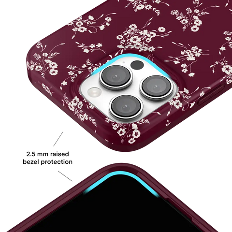 French Burgundy Floral iPhone Case