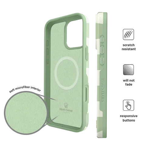 Pistachio Vibe Checkered iPhone Case