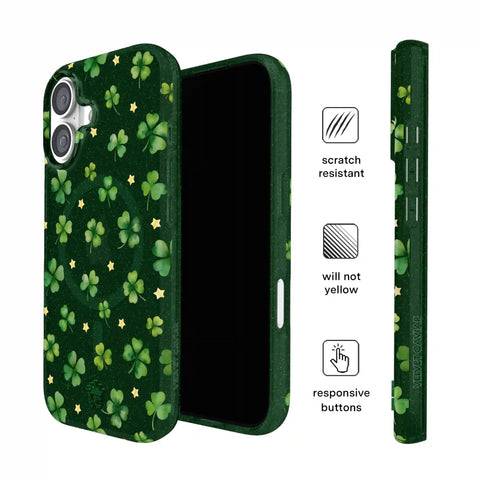 Lucky Clover Glitter iPhone Case