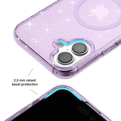 Lilac Stardust Glitter iPhone Case