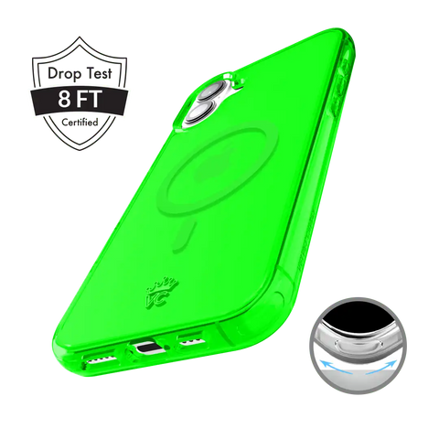 Neon Green Clear iPhone Case