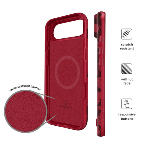 Dark Cherry Floral iPhone Case