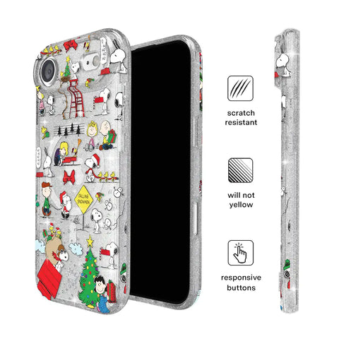 Snoopy Christmas Glitter iPhone Case