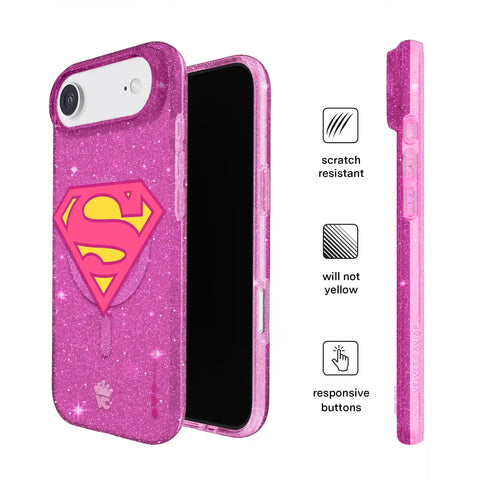 Supergirl Stardust Glitter iPhone Case