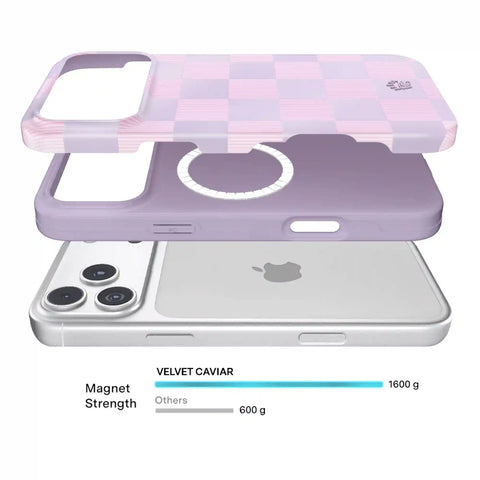 Lilac Vibe Checkered iPhone Case