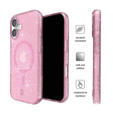 Pink Stardust Glitter iPhone Case
