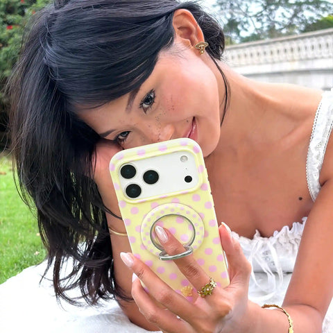 Buttercream Polka Dot MagSafe Grip Ring
