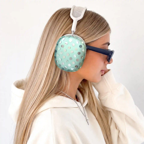 Mint Chrome Polka Dot AirPod Max Case