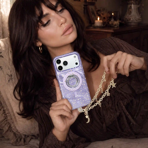Lilac Celestial Stars MagSafe Grip Ring