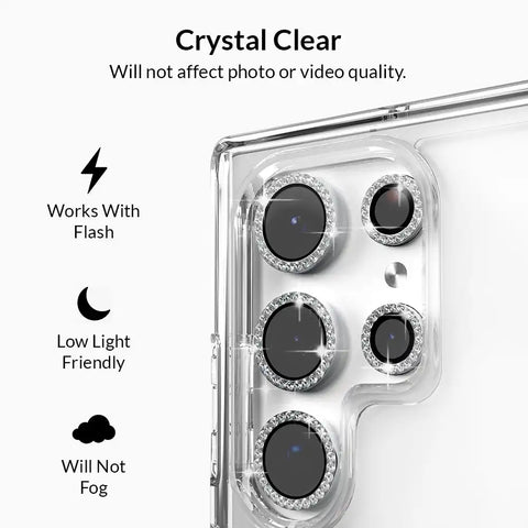 Crystal Glam Camera Lens Protector for Samsung
