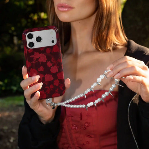 Pearl Spike Phone Charm