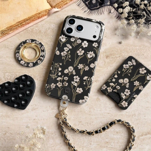 Nightbloom Gold Chrome Floral MagSafe Grip Ring