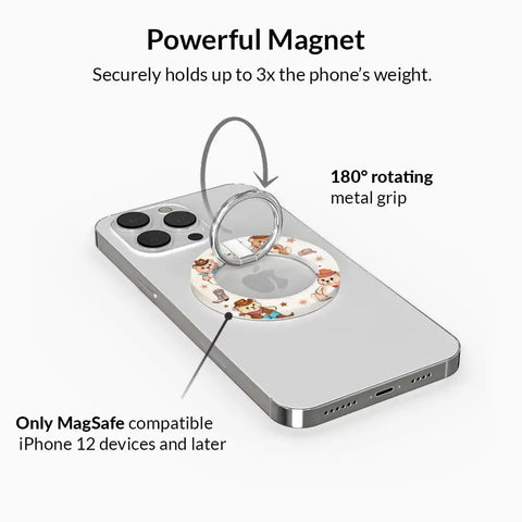 Cowboy Teddy MagSafe Grip Ring