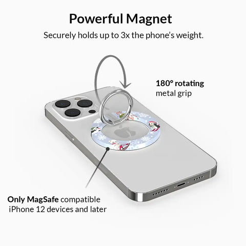 Winter Wonderland Baby Animals MagSafe Grip Ring