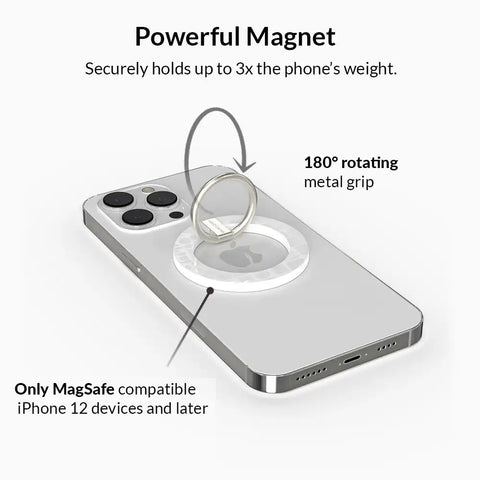 White Croc MagSafe Grip Ring