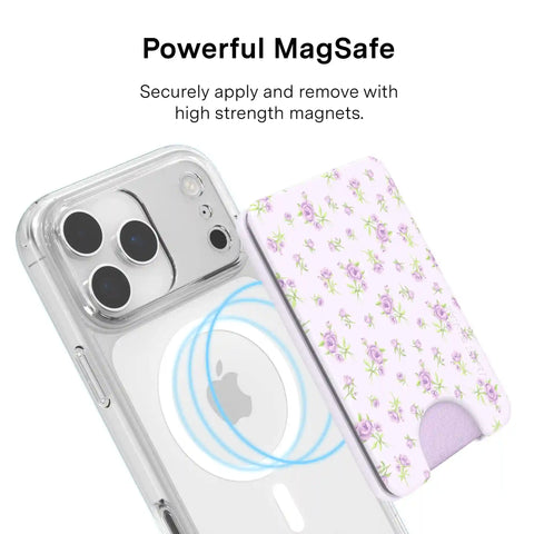 Dainty Lilac Floral MagSafe Wallet