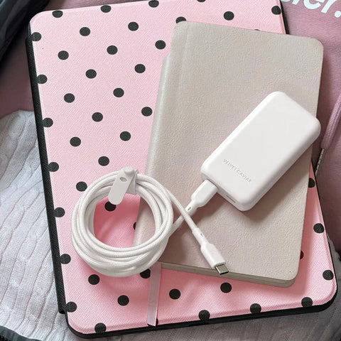 White Fast Charging Set, Dual Port Wall Adapter + 6ft USB-C Cable