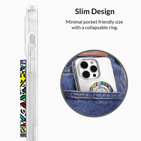 Keith Haring Rainbow Dancers MagSafe Grip Ring