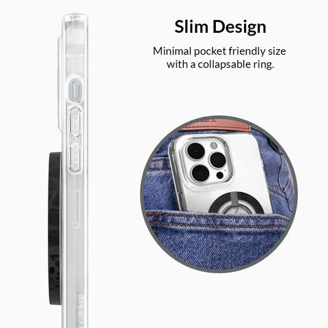 Black Croc MagSafe Grip Ring