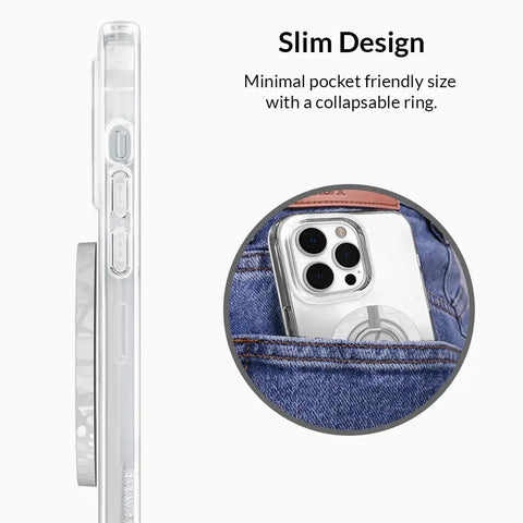 White Croc MagSafe Grip Ring