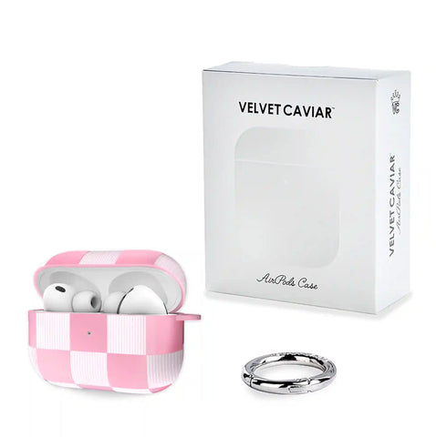 Pink Vibe Checkered AirPod Case