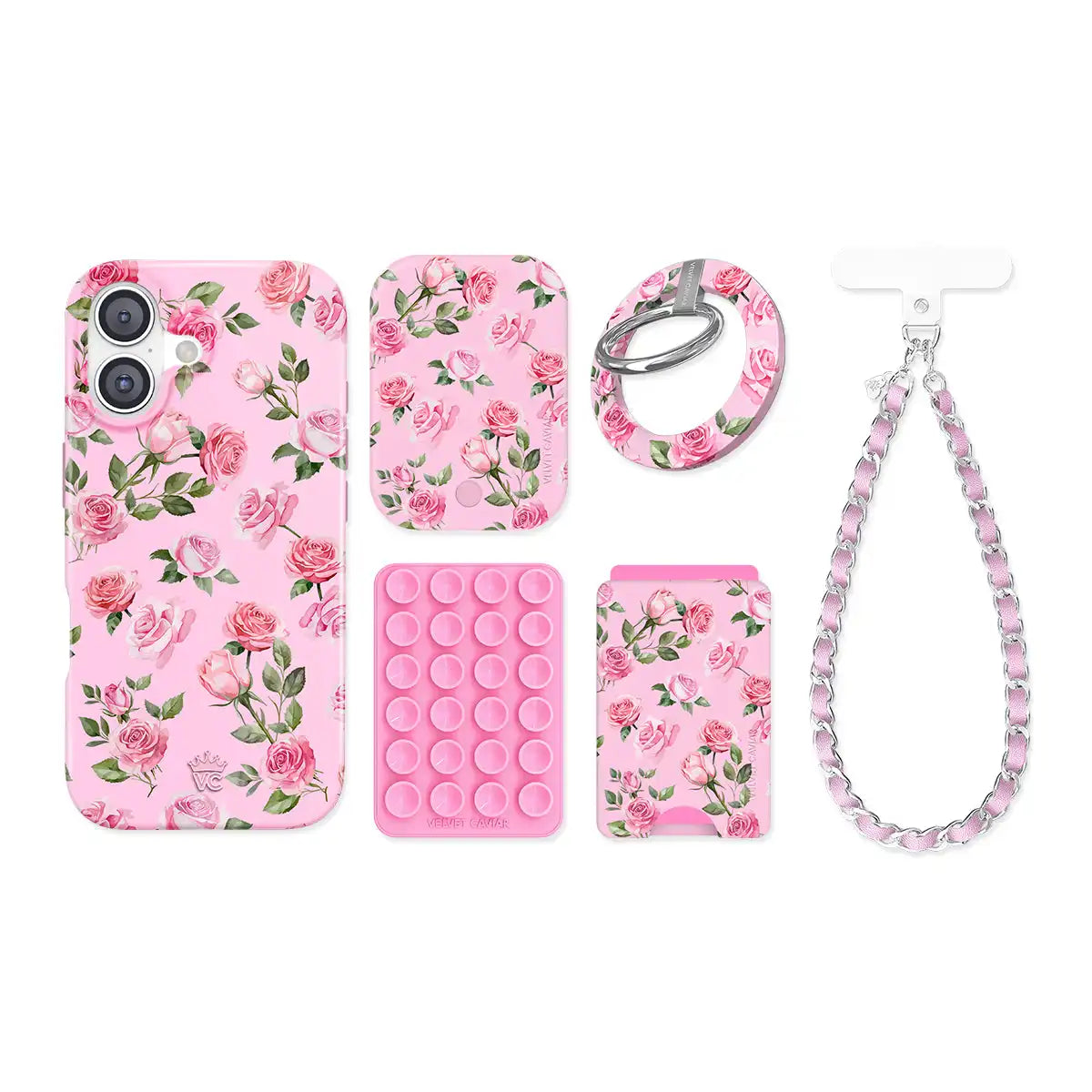 Baby Pink Roses iPhone Bundle Set